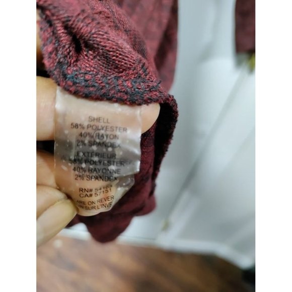 Ivanka Trump Long Sleeve Mock Neck Sweater Dress Burgundy Women's L - Picture 6 of 11